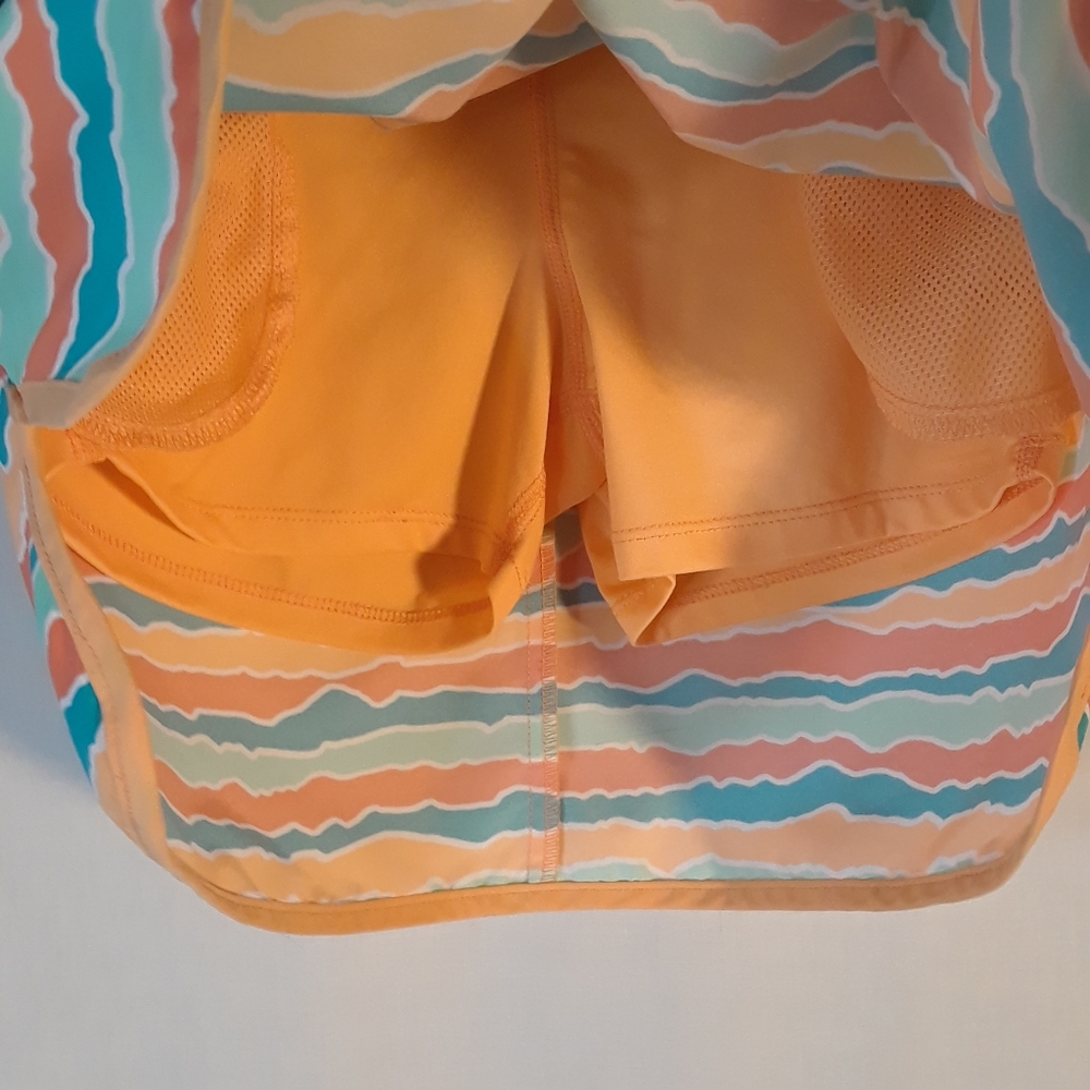 Columbia Omni Shade orange and teal girl's skort - Picture 6 of 13